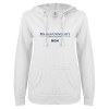 Thumbnail image for  ENZA Womens White V Notch Raw Edge Fleece Hoodie
