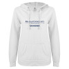 Thumbnail image for  ENZA Womens White V Notch Raw Edge Fleece Hoodie