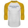Thumbnail image for  White/Gold Raglan Baseball T Shirt