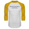 Thumbnail image for  White/Gold Raglan Baseball T Shirt