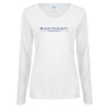 Thumbnail image for  Womens White Long Sleeve V Neck Tee