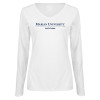 Thumbnail image for  Womens White Long Sleeve V Neck Tee