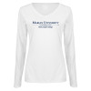 Thumbnail image for  Womens White Long Sleeve V Neck Tee