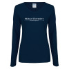 Thumbnail image for  Womens Navy Long Sleeve V Neck Tee