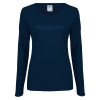 Thumbnail image for  Womens Navy Long Sleeve V Neck Tee