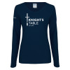 Thumbnail image for  Womens Navy Long Sleeve V Neck Tee