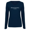 Thumbnail image for  Womens Navy Long Sleeve V Neck Tee