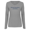 Thumbnail image for  Womens Grey Long Sleeve V Neck Tee 