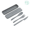 Thumbnail image for  Bamboo Fiber Grey Cutlery Set