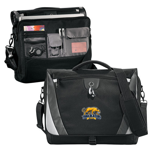Massachusetts College Black/Grey Slope Computer Messenger Bag