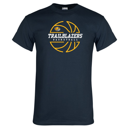  Navy T Shirt - Basketball Ball Design