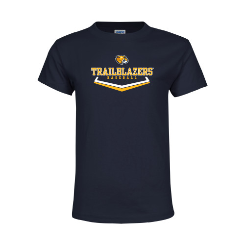  Youth Navy T Shirt - Baseball Plate Design