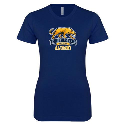  Next Level Womens Navy Boyfriend Tee - Alumni