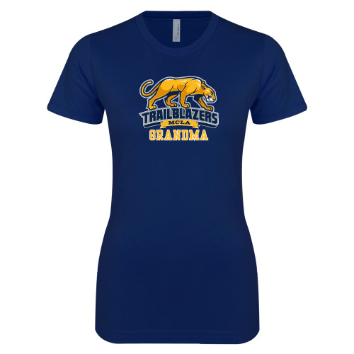  Next Level Womens Navy Boyfriend Tee - Grandma
