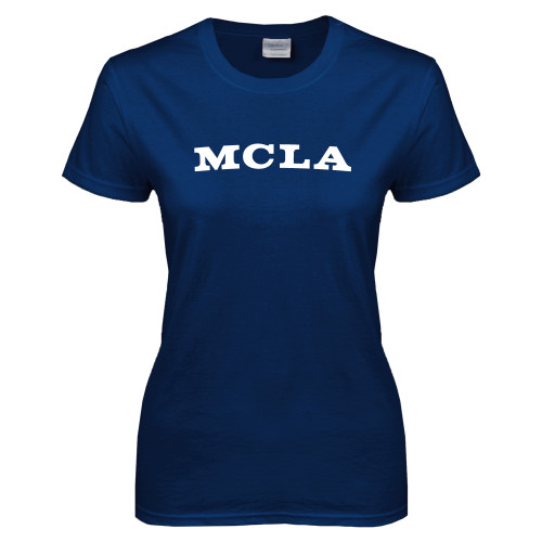  Womens Short Sleeve Navy Tee - MCLA