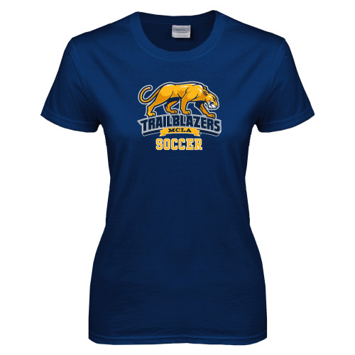  Womens Short Sleeve Navy Tee - Soccer