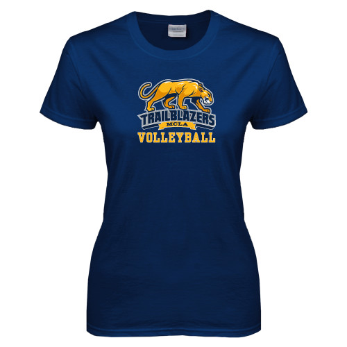  Womens Short Sleeve Navy Tee - Volleyball