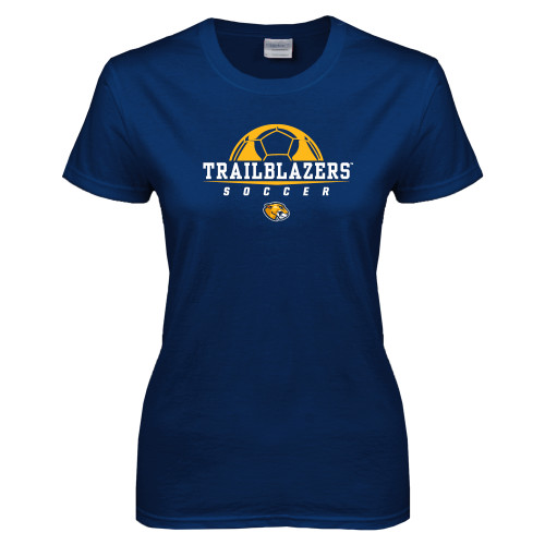 Massachusetts College Womens Short Sleeve Navy Tee