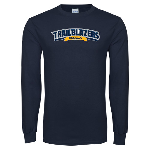  Navy Long Sleeve T-Shirt - Wordmark