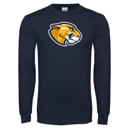  Navy Long Sleeve T-Shirt - Mascot Head