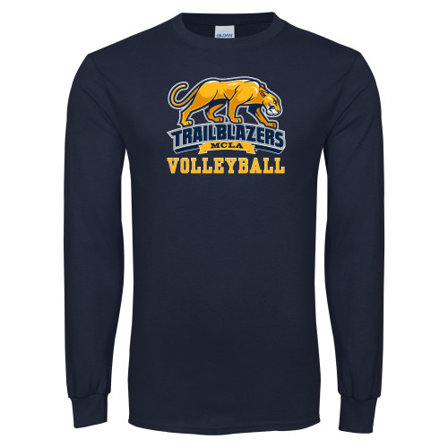  Navy Long Sleeve T-Shirt - Volleyball