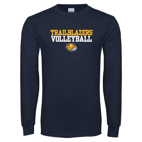  Navy Long Sleeve T-Shirt - Volleyball Workmark