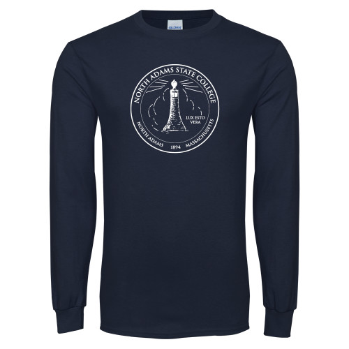  Navy Long Sleeve T-Shirt - North Adams State College Seal