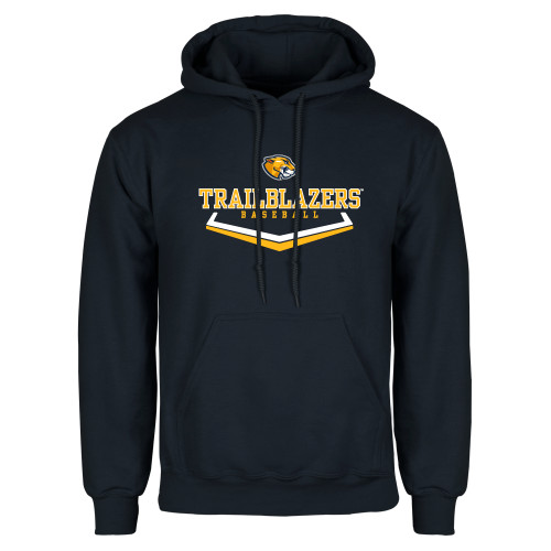  Navy Fleece Hoodie - Baseball Plate Design