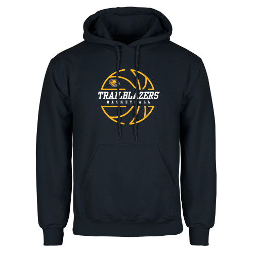  Navy Fleece Hoodie - Basketball Ball Design