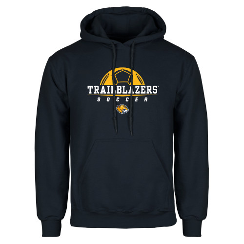  Navy Fleece Hoodie - Soccer Half Ball Design
