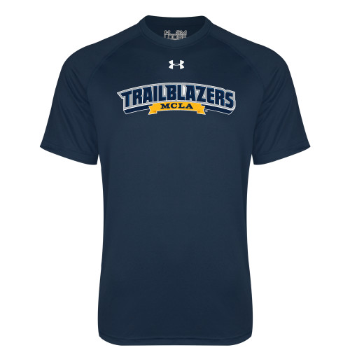  Under Armour Navy Tech Tee - Wordmark