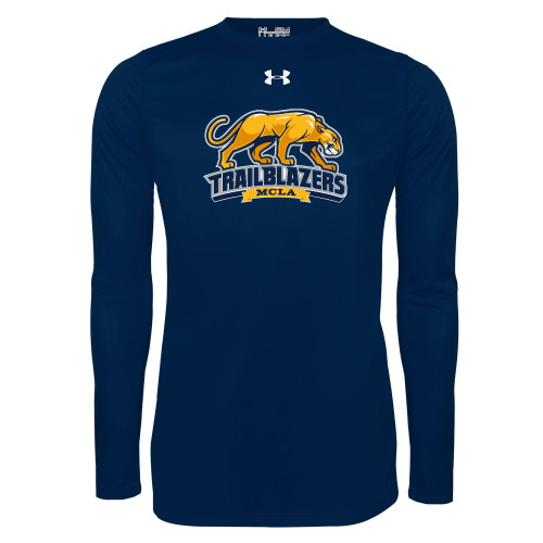  Under Armour Navy Long Sleeve Tech Tee - Primary Mark