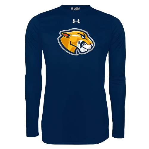  Under Armour Navy Long Sleeve Tech Tee - Mascot Head