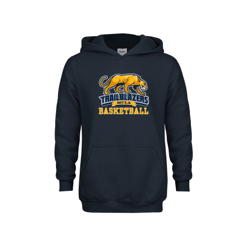  Youth Navy Fleece Hoodie - Basketball