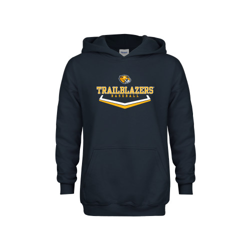  Youth Navy Fleece Hoodie - Baseball Plate Design