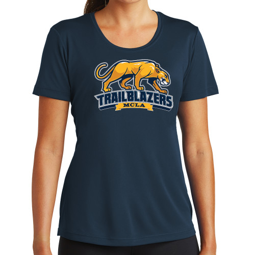  Womens Navy Performance Tee - Primary Mark