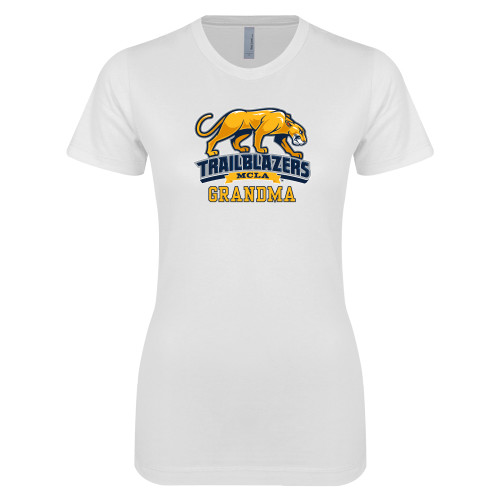  Next Level Womens White Boyfriend Tee - Grandma
