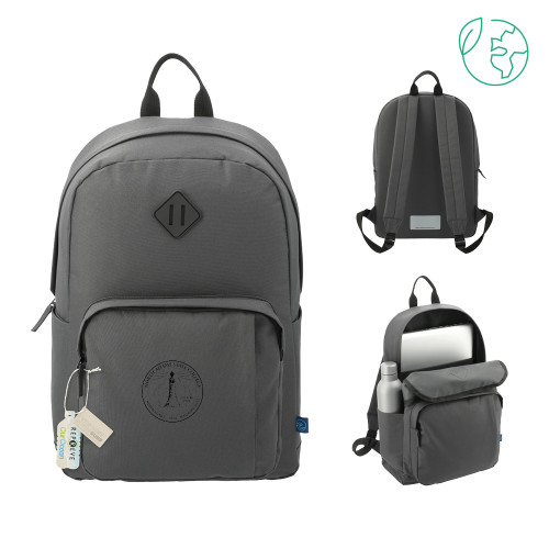  Repreve Ocean Charcoal Everyday Computer Backpack - North Adams State College Seal