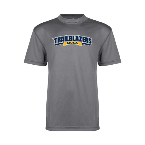  Youth Performance Grey Concrete Tee - Wordmark