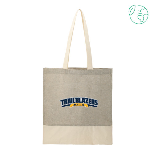  Split Recycled Grey Cotton Twill Convention Tote - Wordmark