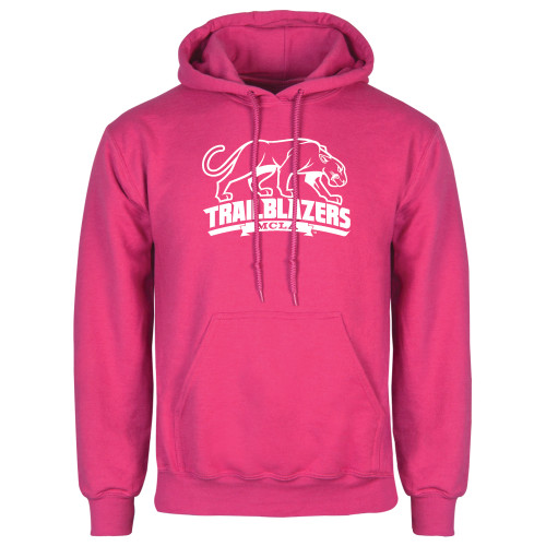  Womens Fuchsia Fleece Hoodie - Primary Mark