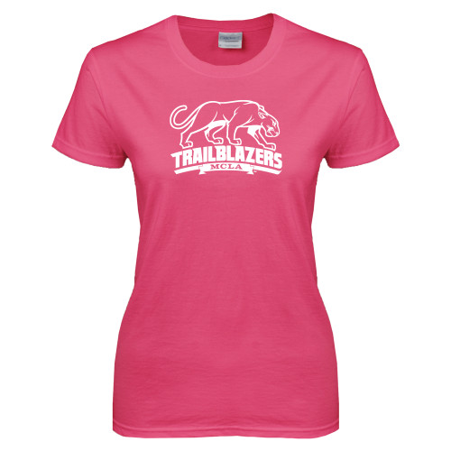  Womens Hot Pink Short Sleeve Tee - Primary Mark