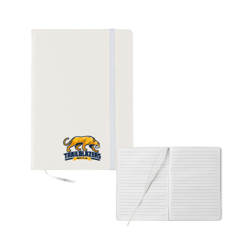  5x7 White Hard Cover Journal - Primary Mark