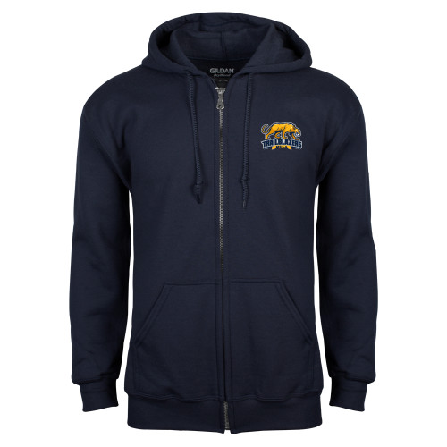  Navy Fleece Full Zip Hoodie - Primary Mark