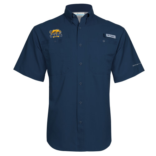  Columbia Navy Tamiami Performance Short Sleeve Shirt - Primary Mark
