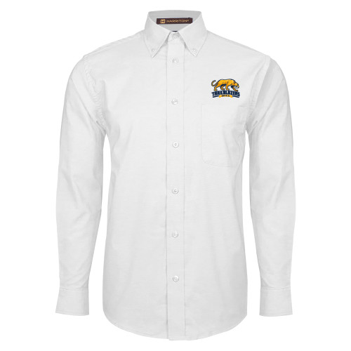  White Oxford Long Sleeve Shirt - Primary Mark