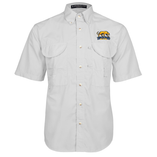  White Fishing Shirt Performance Short Sleeve - Primary Mark