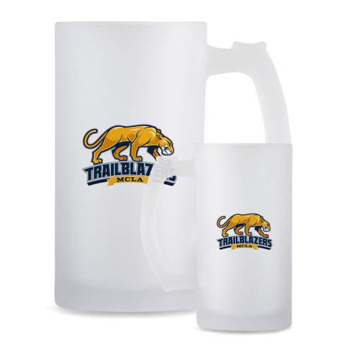 Massachusetts College Full Color Decorative Frosted Glass Mug 16oz