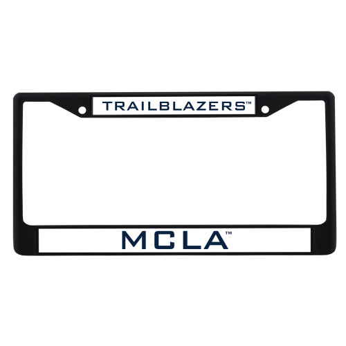  Metal License Plate Frame in Black - Trailblazers