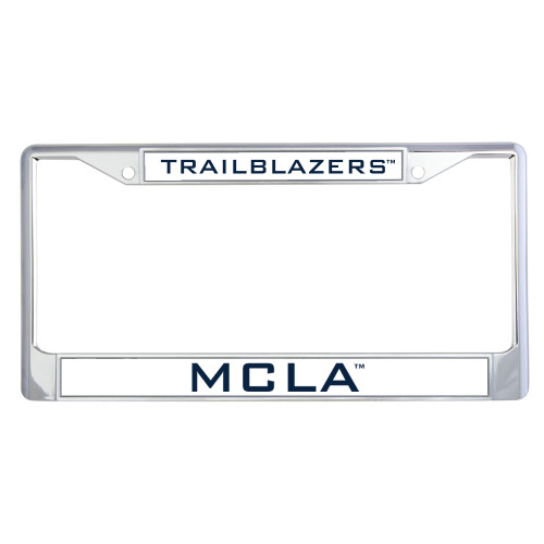  Metal License Plate Frame in Chrome - Trailblazers